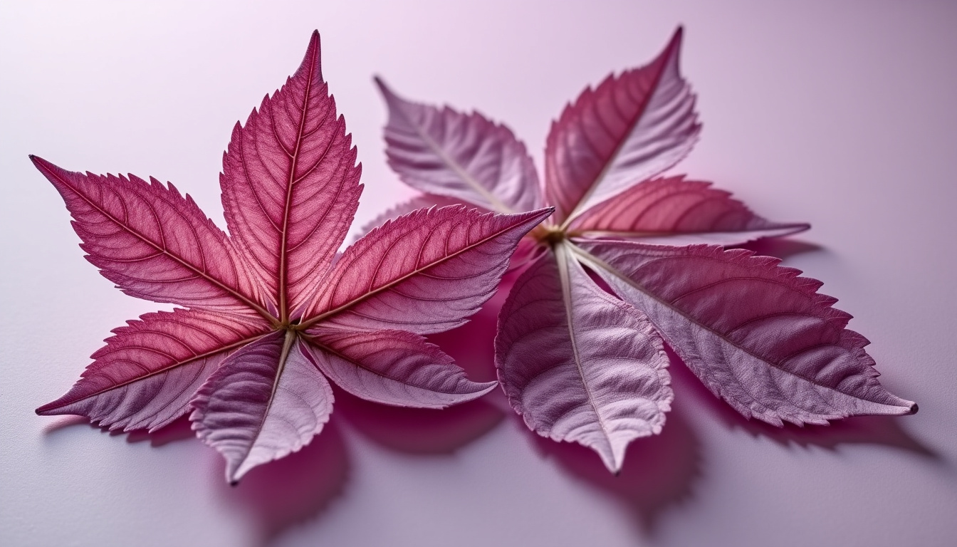 Feuilles de tomate présentant une coloration violette caractéristique d’un stress thermique lié au froid