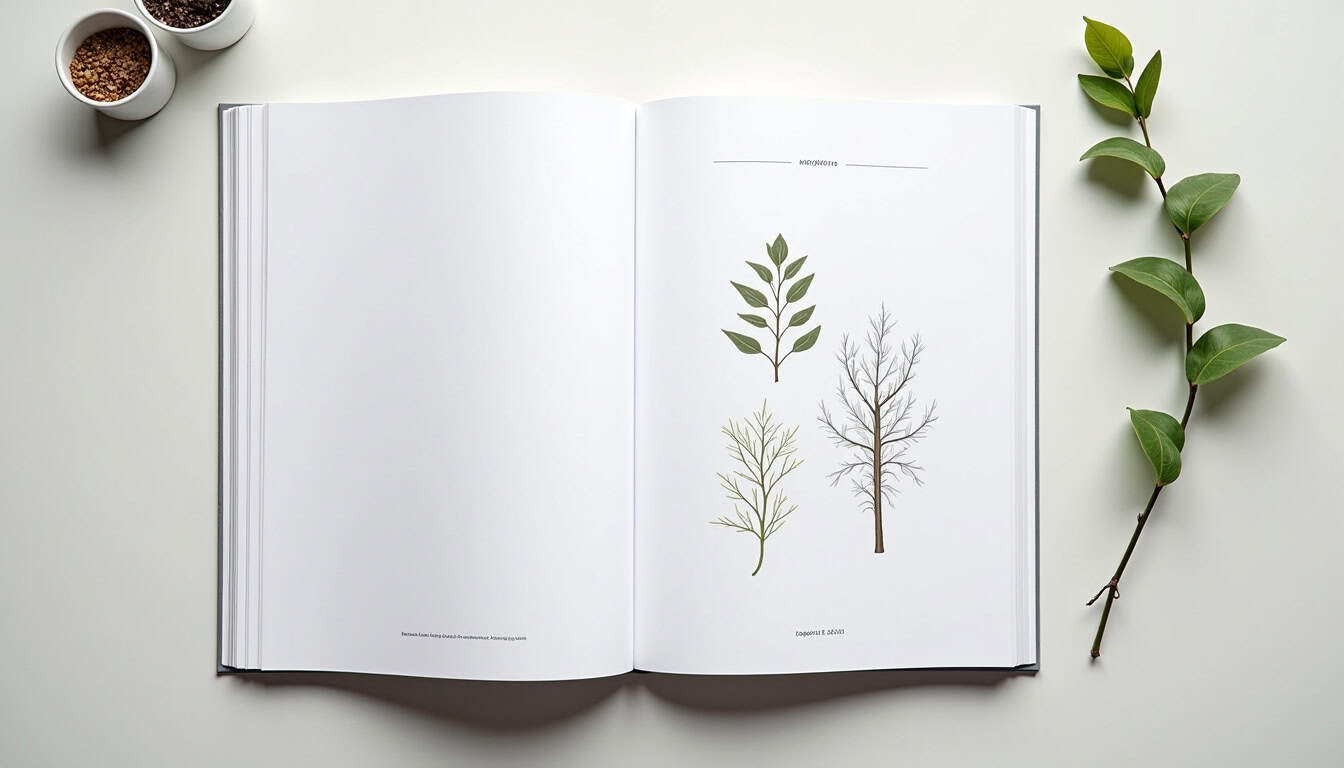 Illustrations détaillées de plantes et de leurs systèmes racinaires dans une page du P