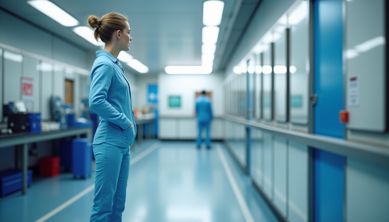 Technicien en train d