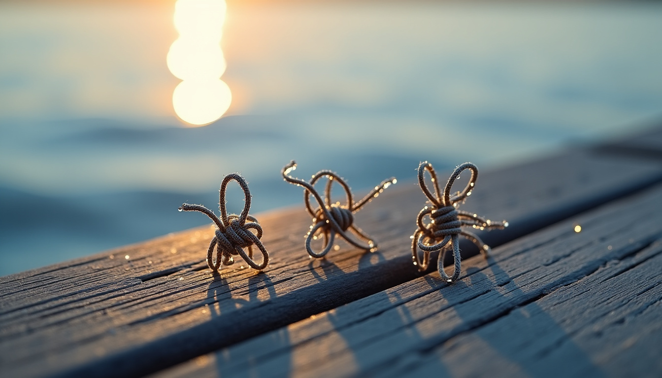 Comparaison visuelle des nœuds Palomar, Rapala et de pêcheur