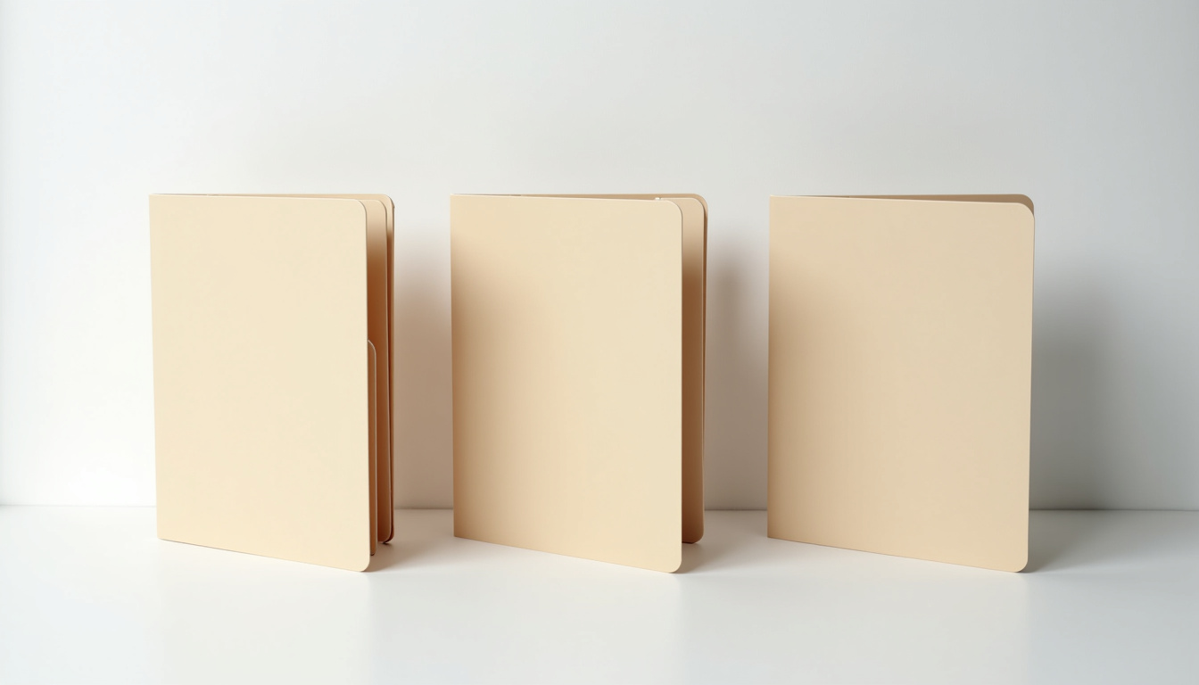 Comparaison visuelle des formats de classeurs à levier: A4, A3 et A5 côte à côte