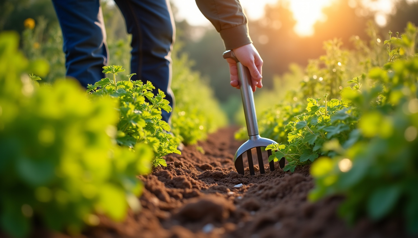 Méthodes naturelles de désherbage avec outils et plantes