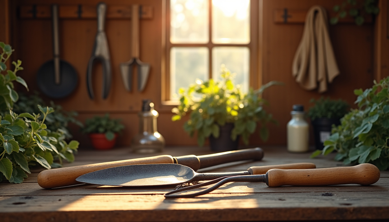 Rangement et entretien des outils de jardin en fin de saison