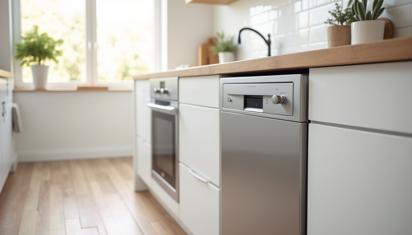 Comparaison visuelle entre un lave-vaisselle semi-intégrable et un tout intégrable