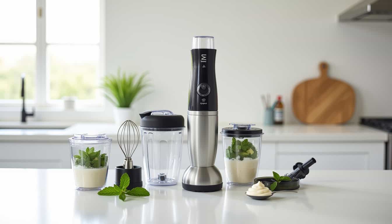 Machine Ninja Swirl by CREAMi montée avec ses pots et accessoires