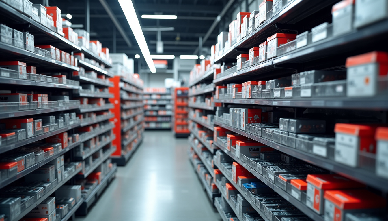 Présentation en rayon des produits phares de Würth: visserie, outillage, EPI