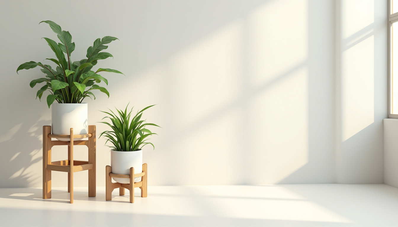 Boutique en ligne proposant divers meubles à plantes en bois et métal
